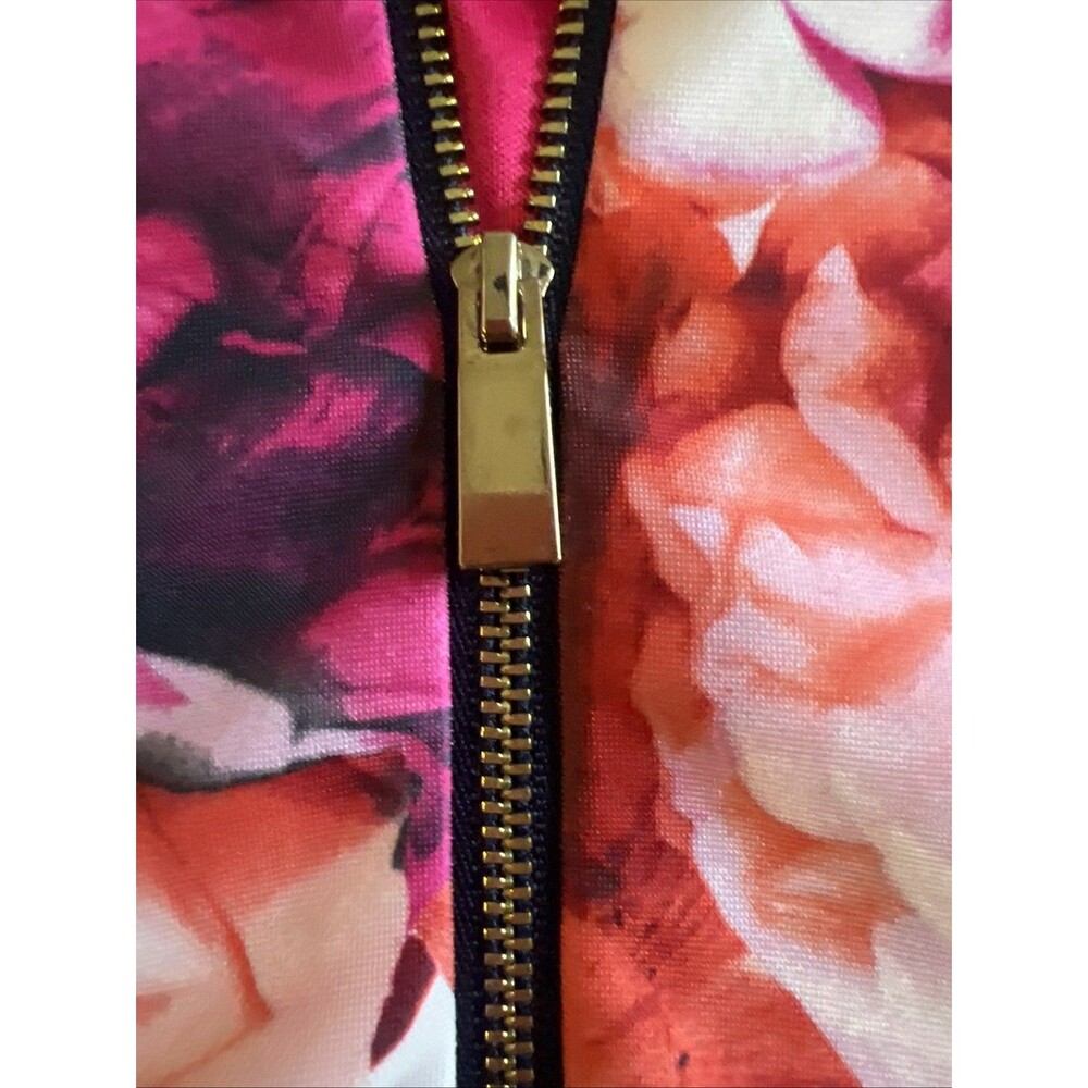 Vince Camuto Floral Scuba Sheath Dress Sz 2 Rose Garden Party Resort Wear EUC - Picture 7 of 7